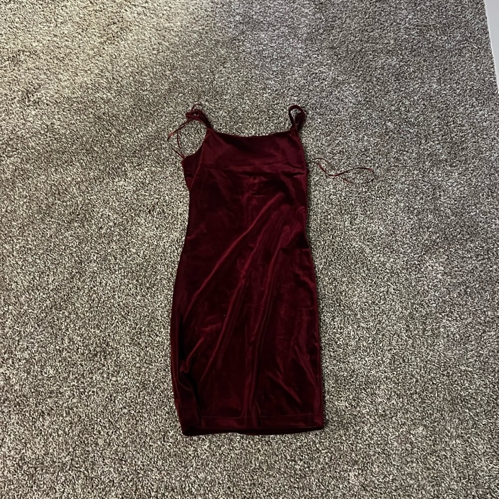Maroon Velvet Mini dress